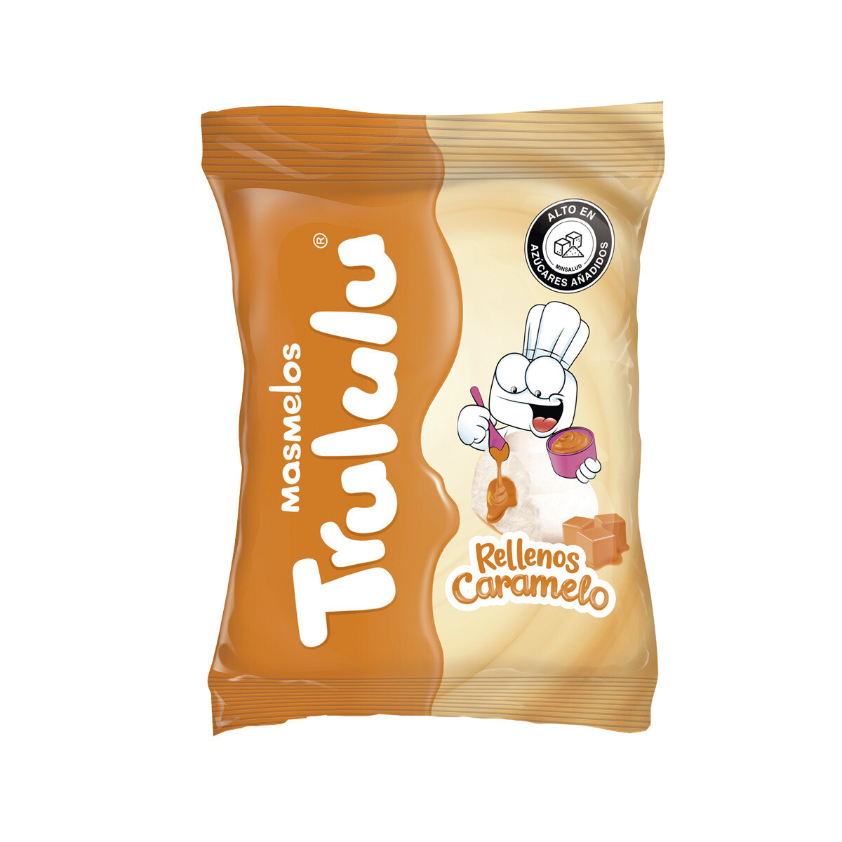Trululu masmelo relleno de caramelo snack