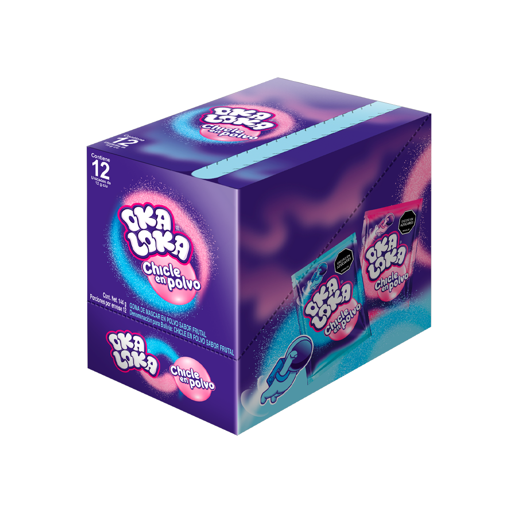 Oka Loka Chicle en Polvo 12U