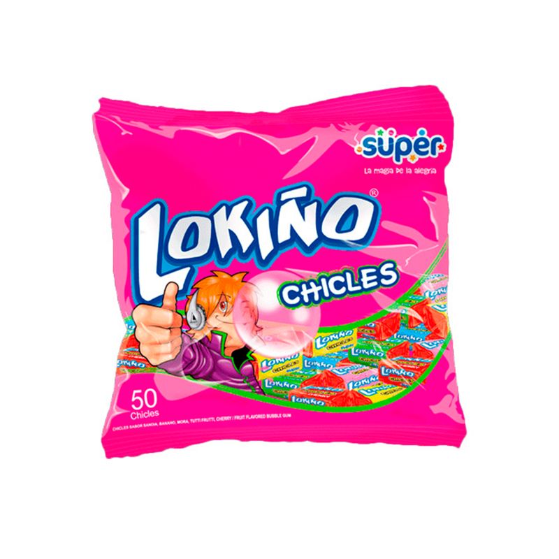 Lokiño chicles bomba 50 uds