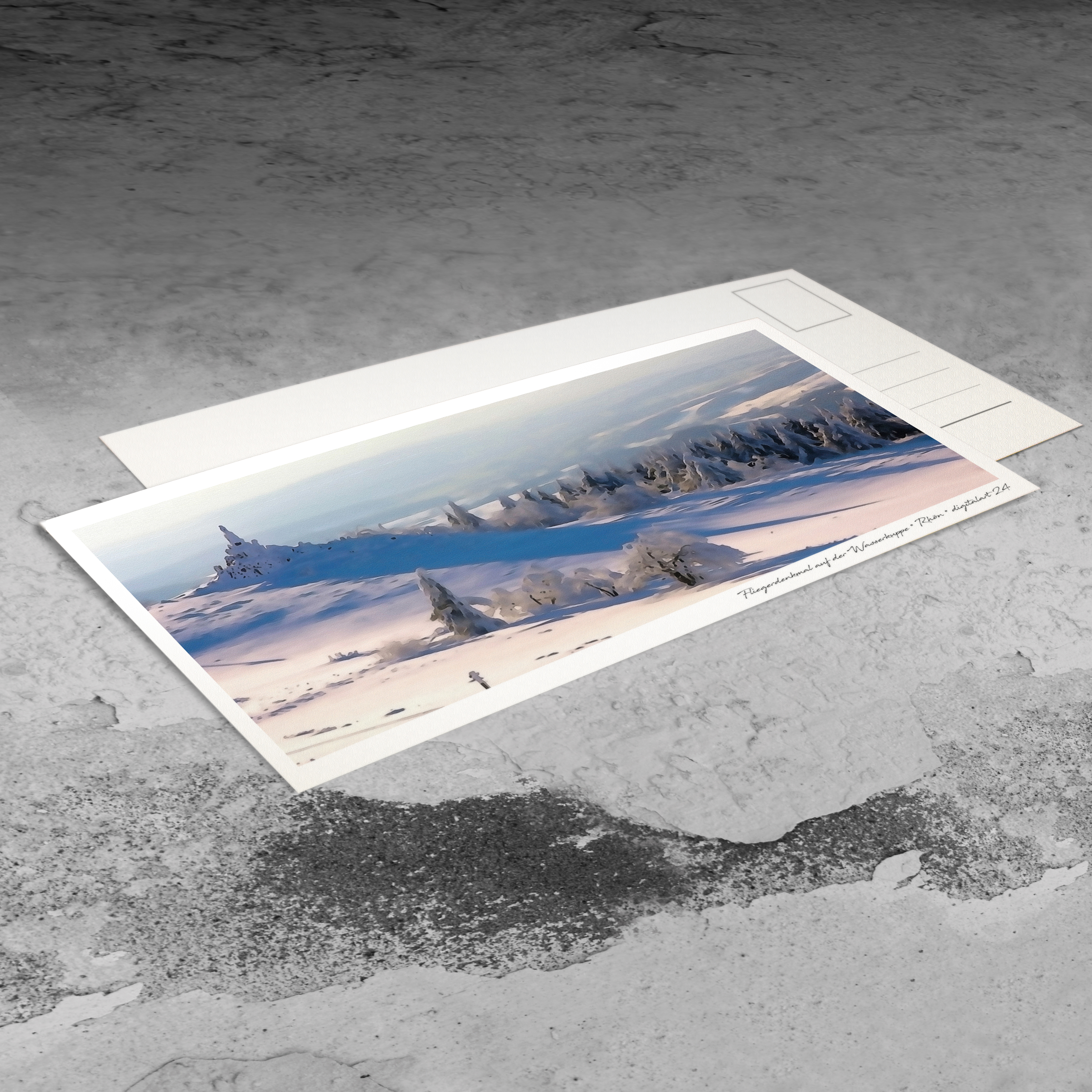 Postkarte "Fliegerdenkmal auf der Wasserkuppe" Postkarte "Fliegerdenkmal auf der Wasserkuppe"