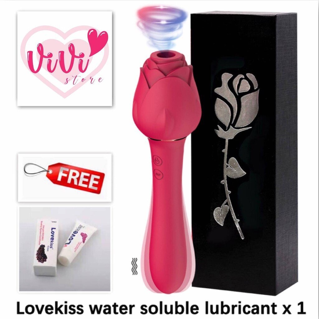 Rose Wand Clitoral Sucking Vibrator Dildo Women Adult Toys Malaysia