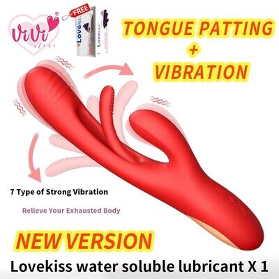 Vivi 3 in 1 Finger Patting Dildo Vibrator G Spot Clitoris Stimulator Adult Toys Malaysia