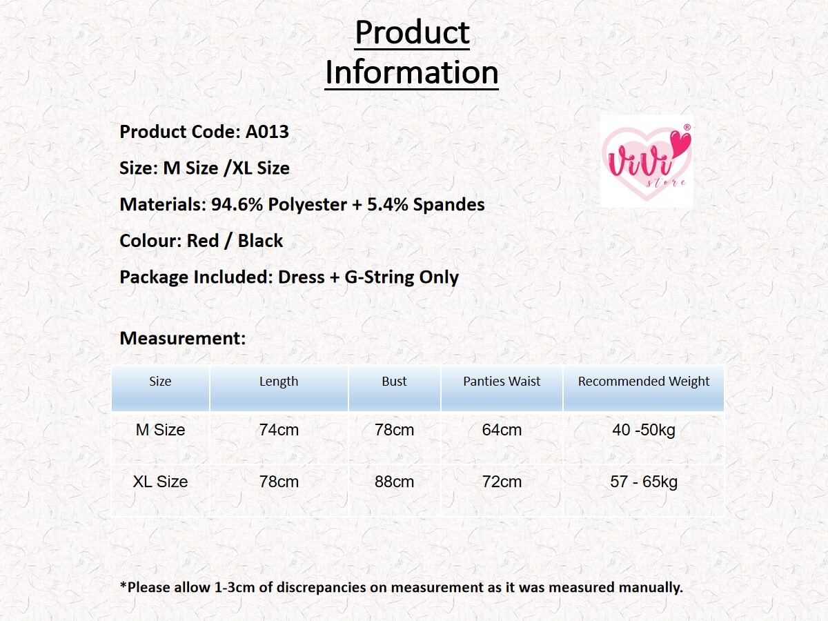 Vivi Sexy Lingerie Comfortable Plus Size Nightwear Pyjamas Malaysia