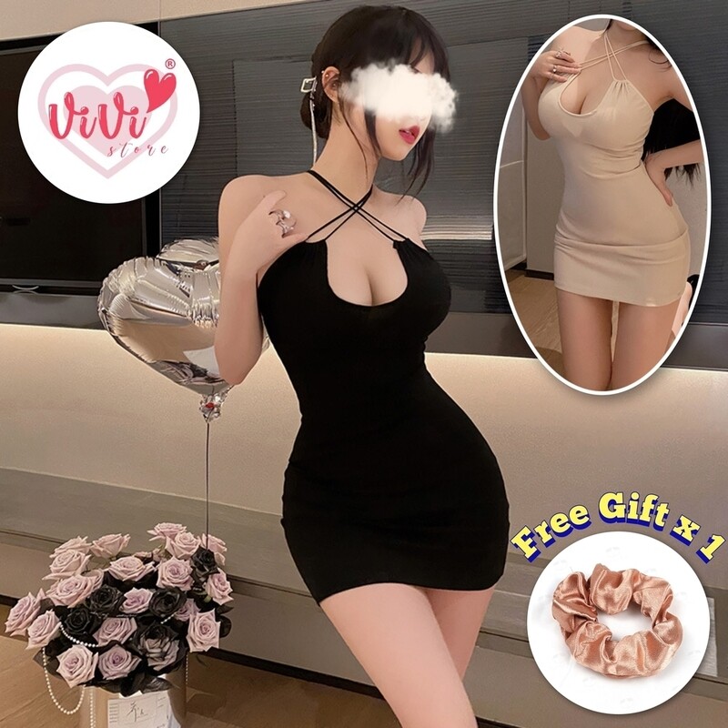 Vivi Sexy Lingerie Women Sexy Cross Strap Backless Nightwear Dress  Malaysia