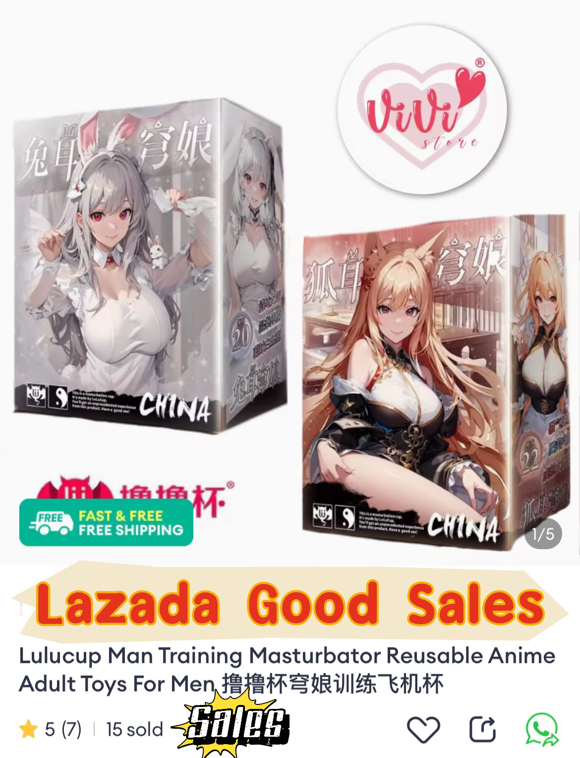 Lulucup Man Fox Rabbit Anime Training Masturbator Reusable Cup Adult Toys Malaysia