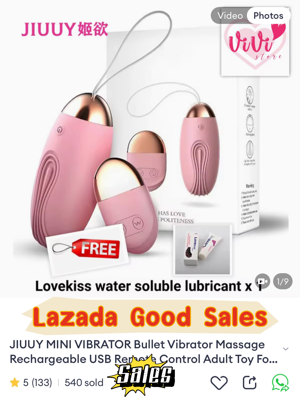 Jiuuy Mini Vibrator Remote Massager Women Adult Toys Malaysia