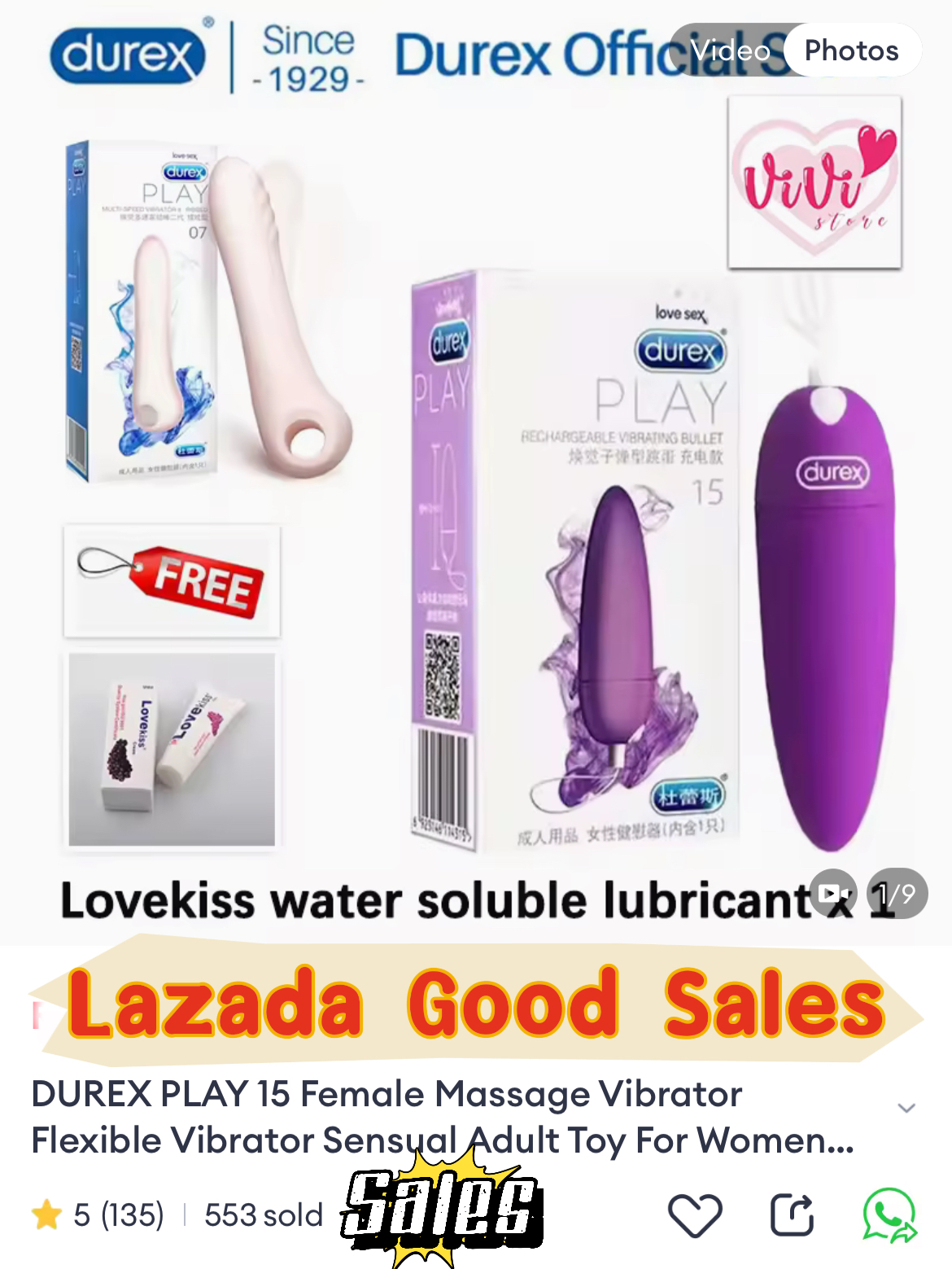 DUREX PLAY 15 Female Massage Vibrator Dildo Adult Toys Malaysia