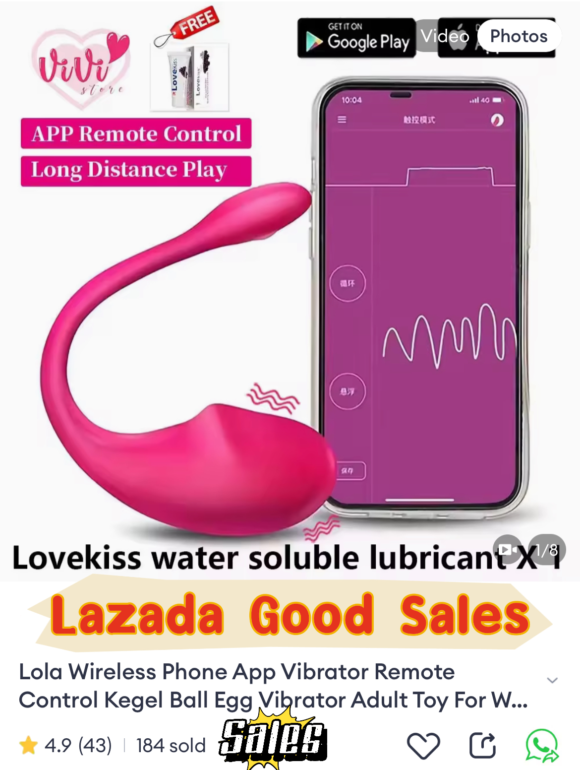 Lola Wireless Bluetooth App G Spot Vibrator Egg Women Adult Toys Malaysia