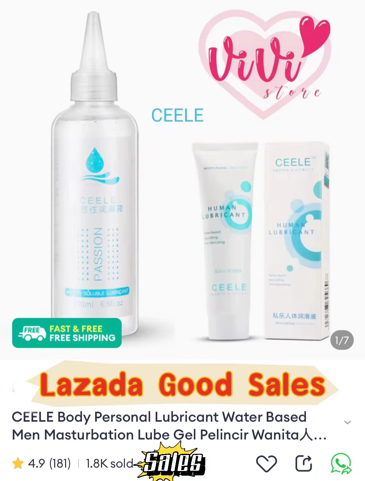 Ceele Water Based Silky Feeling Personal Body Lubricant Malaysia