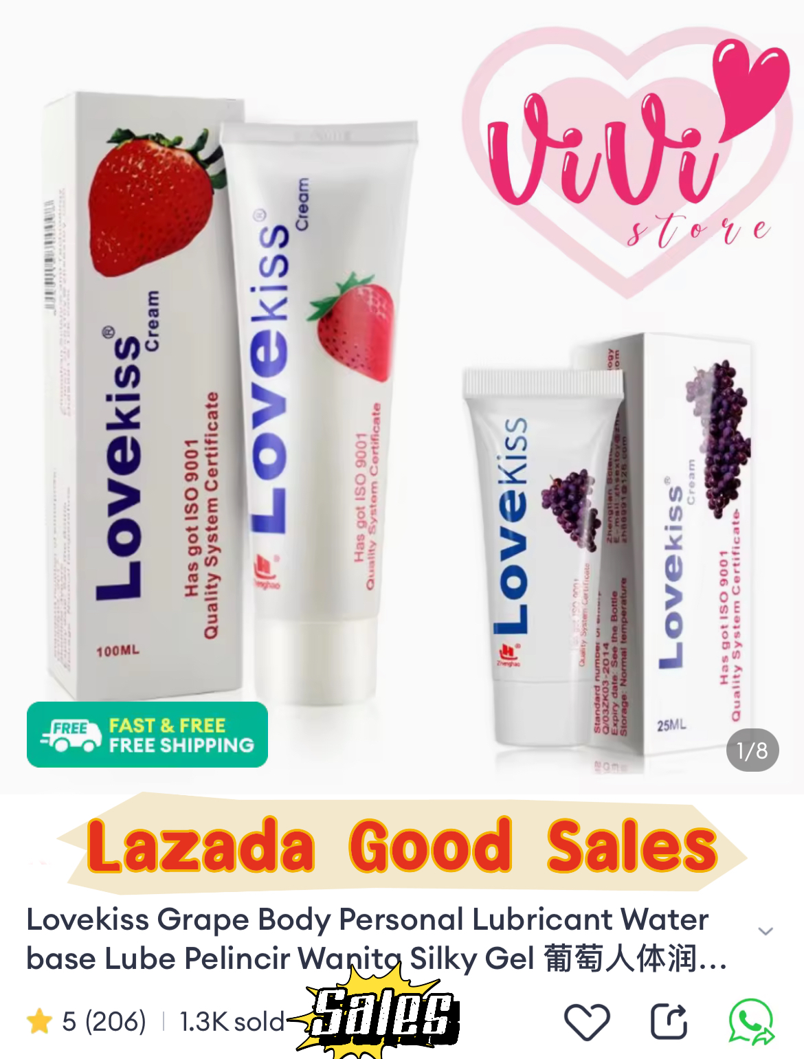 Lovekiss Grape Strawberry Water Based Lube Body Personal Lubricant Malaysia