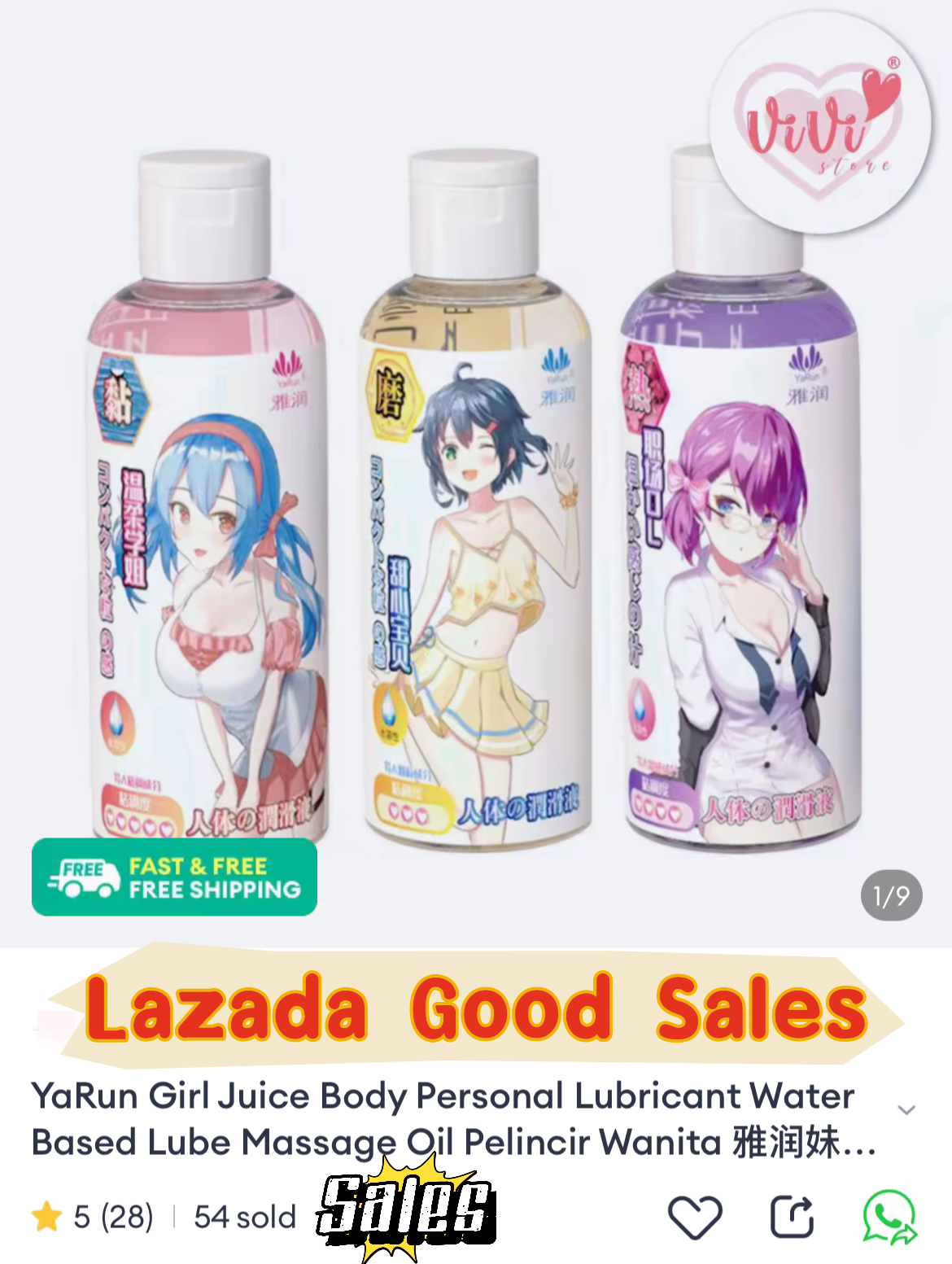 YaRun Girl Juice Sticky Warm Water Based Massage Oil Personal Body Lubricant Malaysia