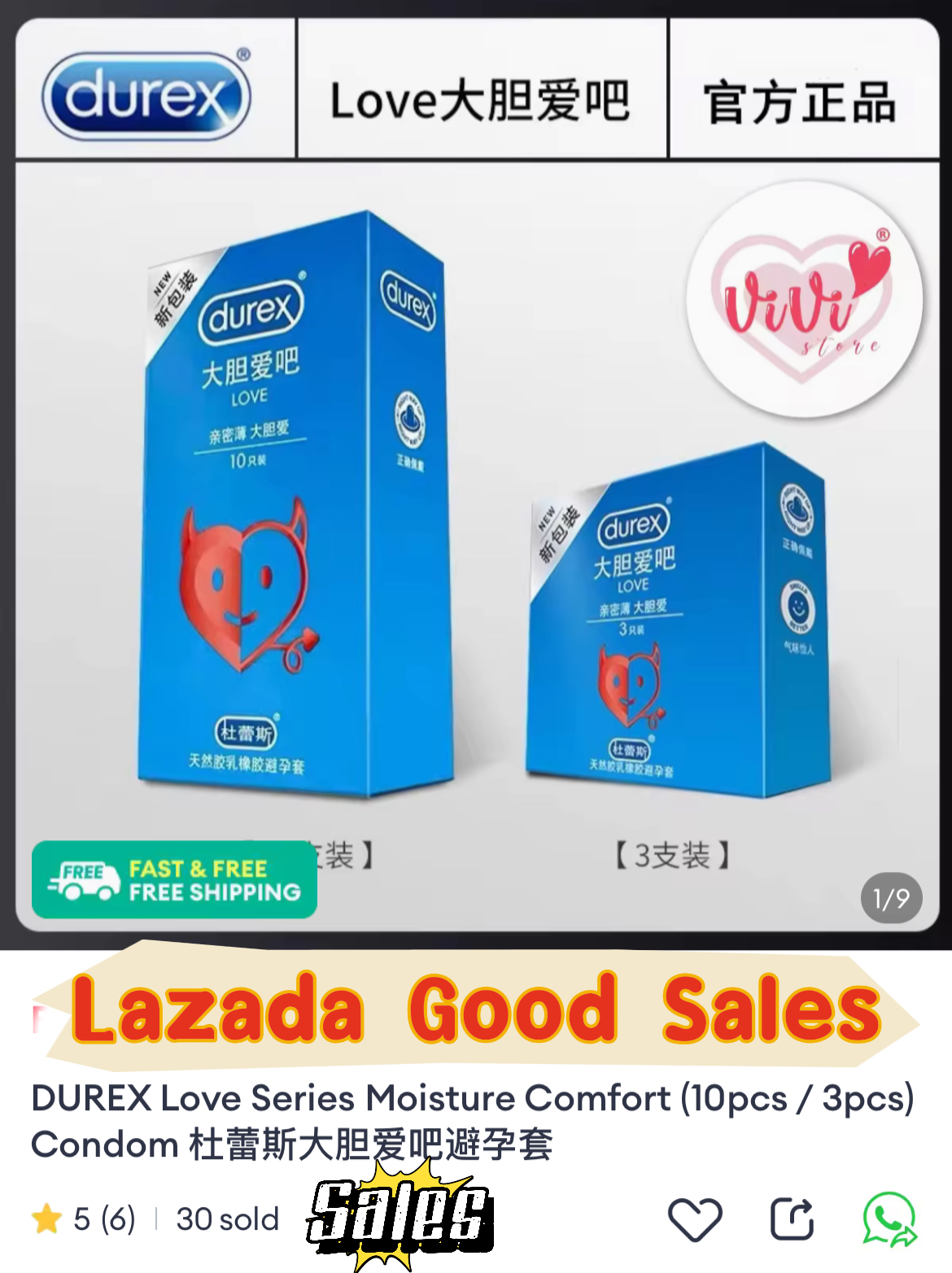 DUREX Love Series Moisture Comfort (10pcs / 3pcs) Condoms Malaysia
