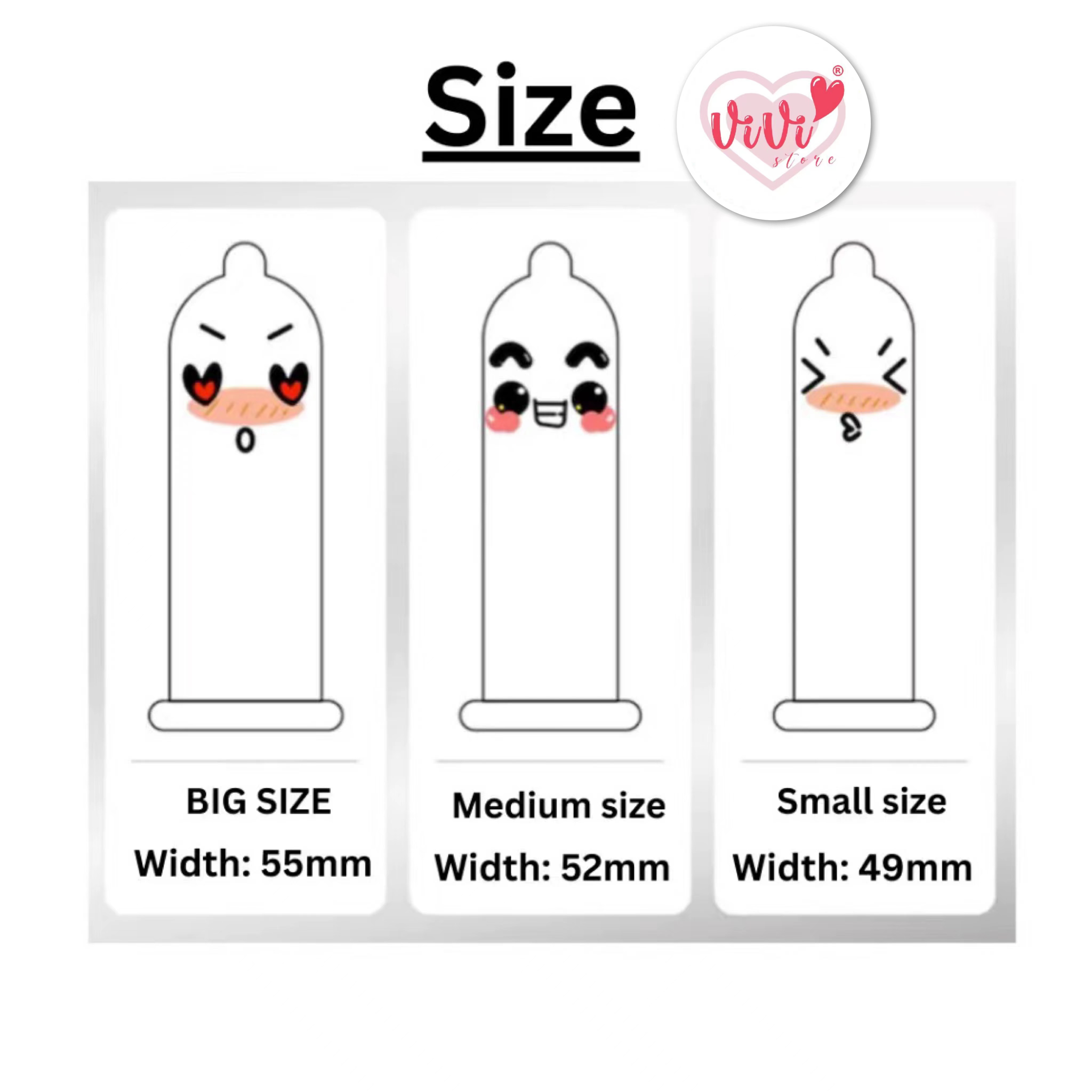 Vivi Small 45mm 49mm Dotted Condom Close Tight Fit Latex 10pcs Lubricated Condom (Not Durex)