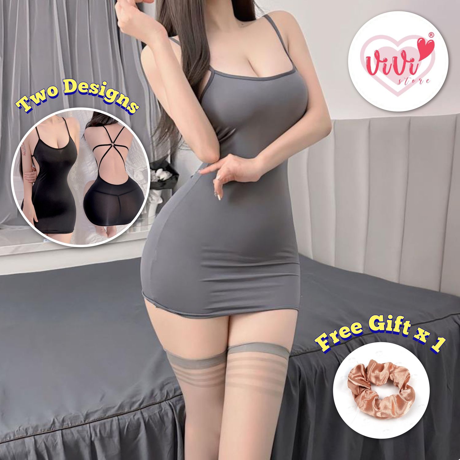 Vivi Sexy Lingerie Tight Singlet Nightwear Sex Dress Women Malaysia