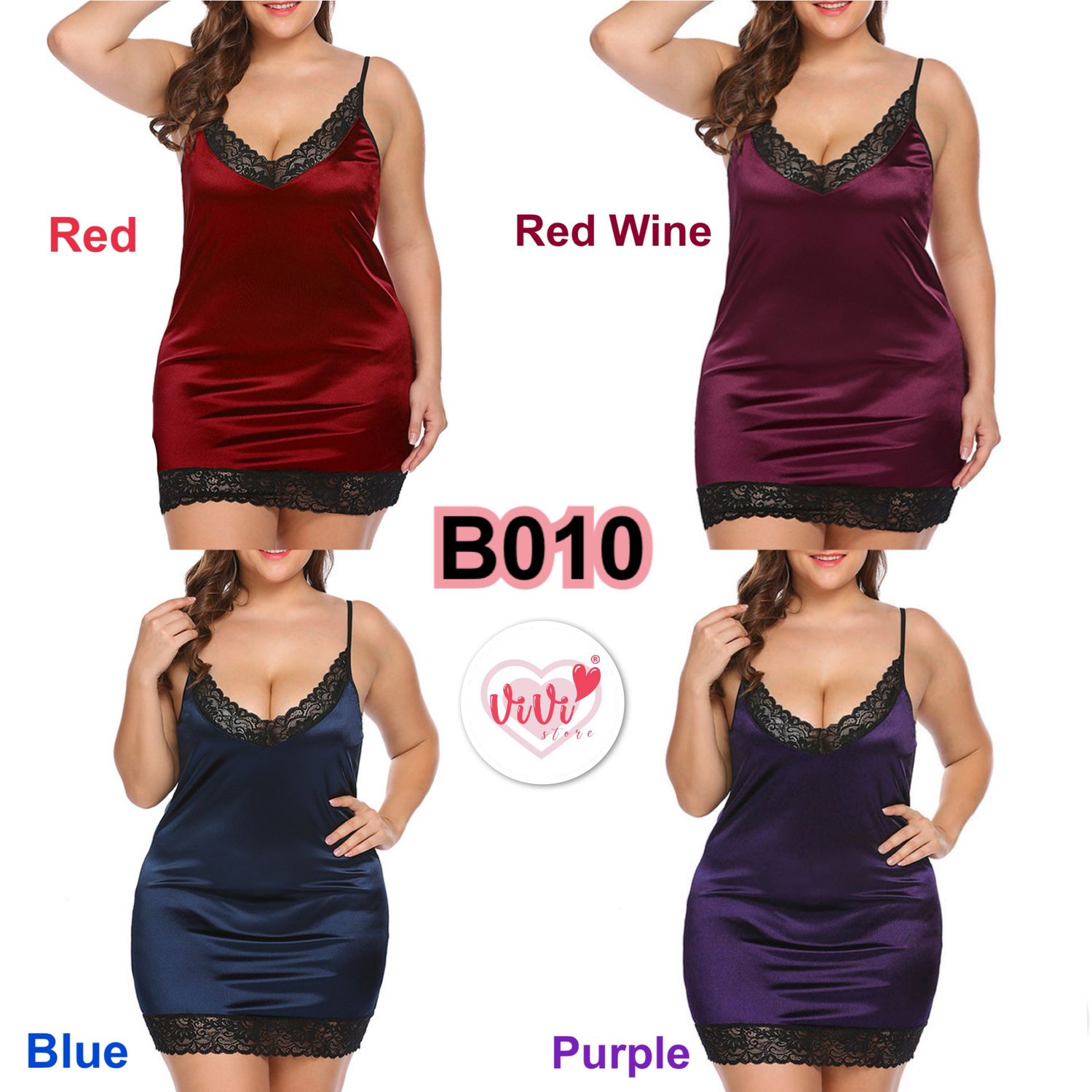 Vivi Plus Size Sexy Lingerie Comfortable Sleepwear Dress Lingerie Malaysia