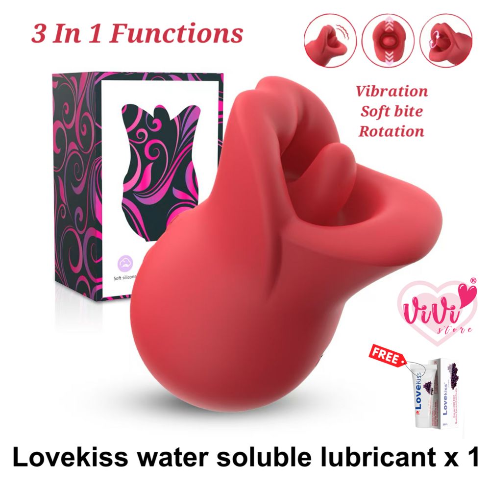Rose Shape Big Mouth Clitoris Vibrator Rotating Massager Women Adult Toys Malaysia