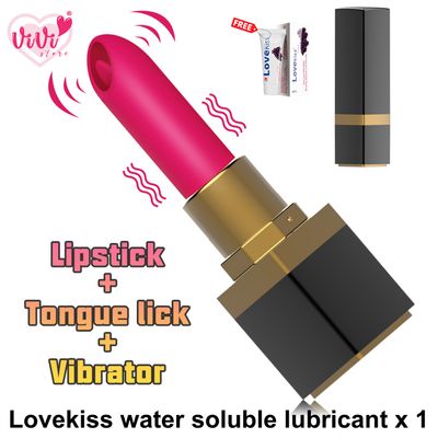 Vivi Lipstick Licking Remote Vibrator Bullet Masturbator Women Adult Toys Malaysia