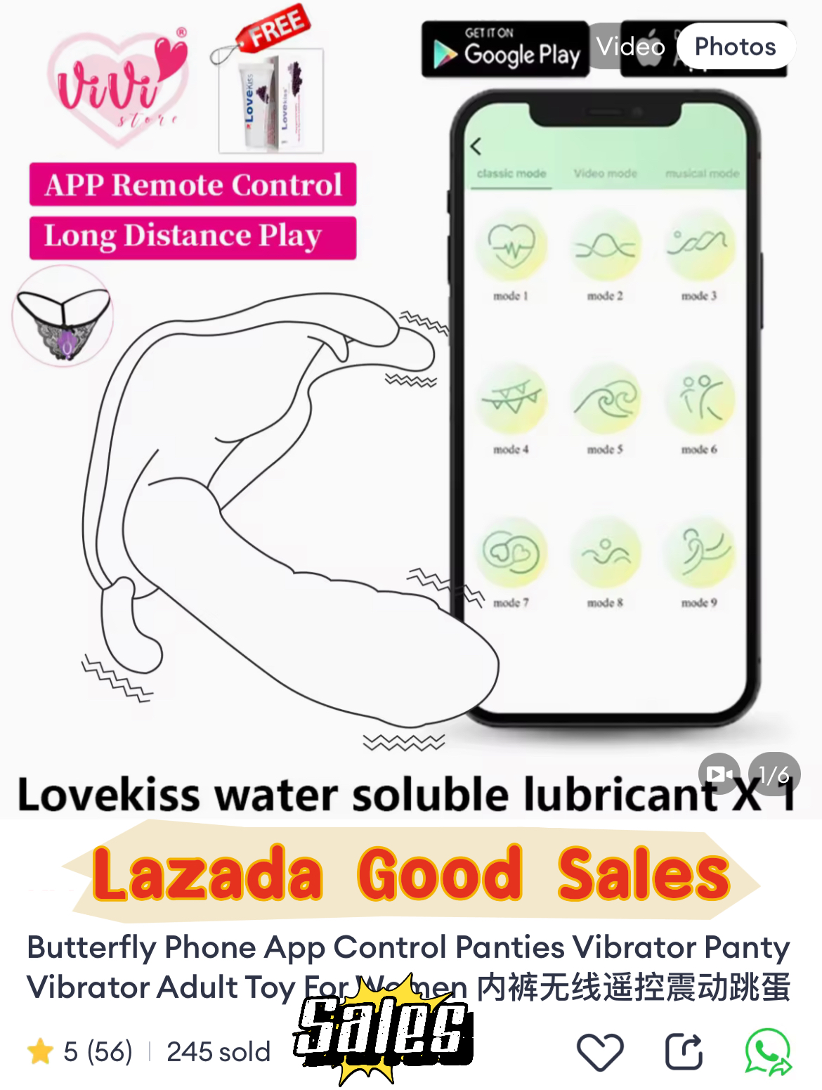 Butterfly Phone App Control Panties Vibrator Women Adult Toys Malaysia