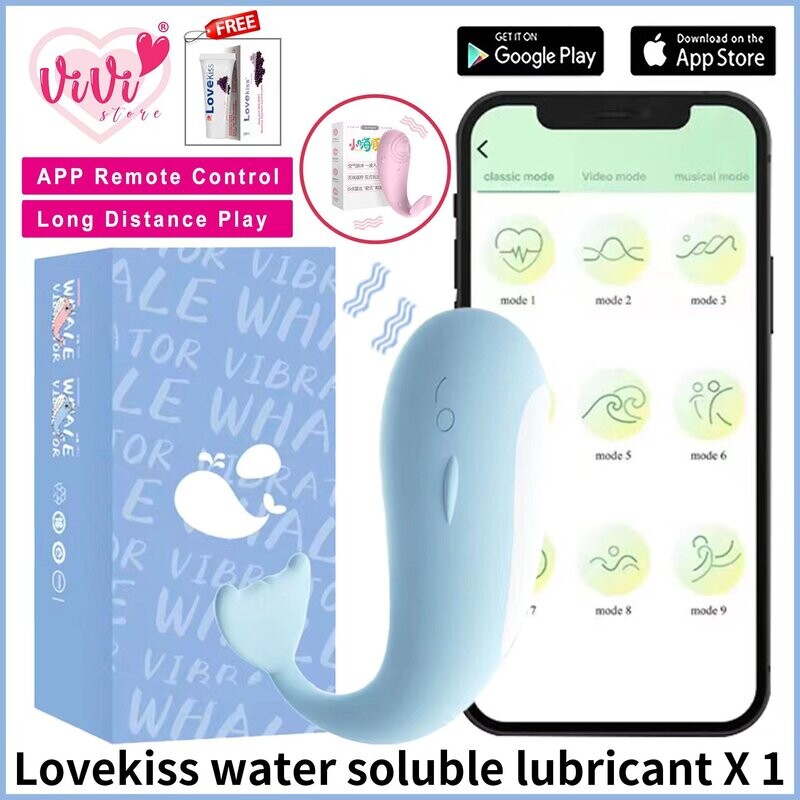 MizzZee Cute Whale Phone App Vibrator Dildo Bullet Egg Vibrator Women Adult Toys Malaysia