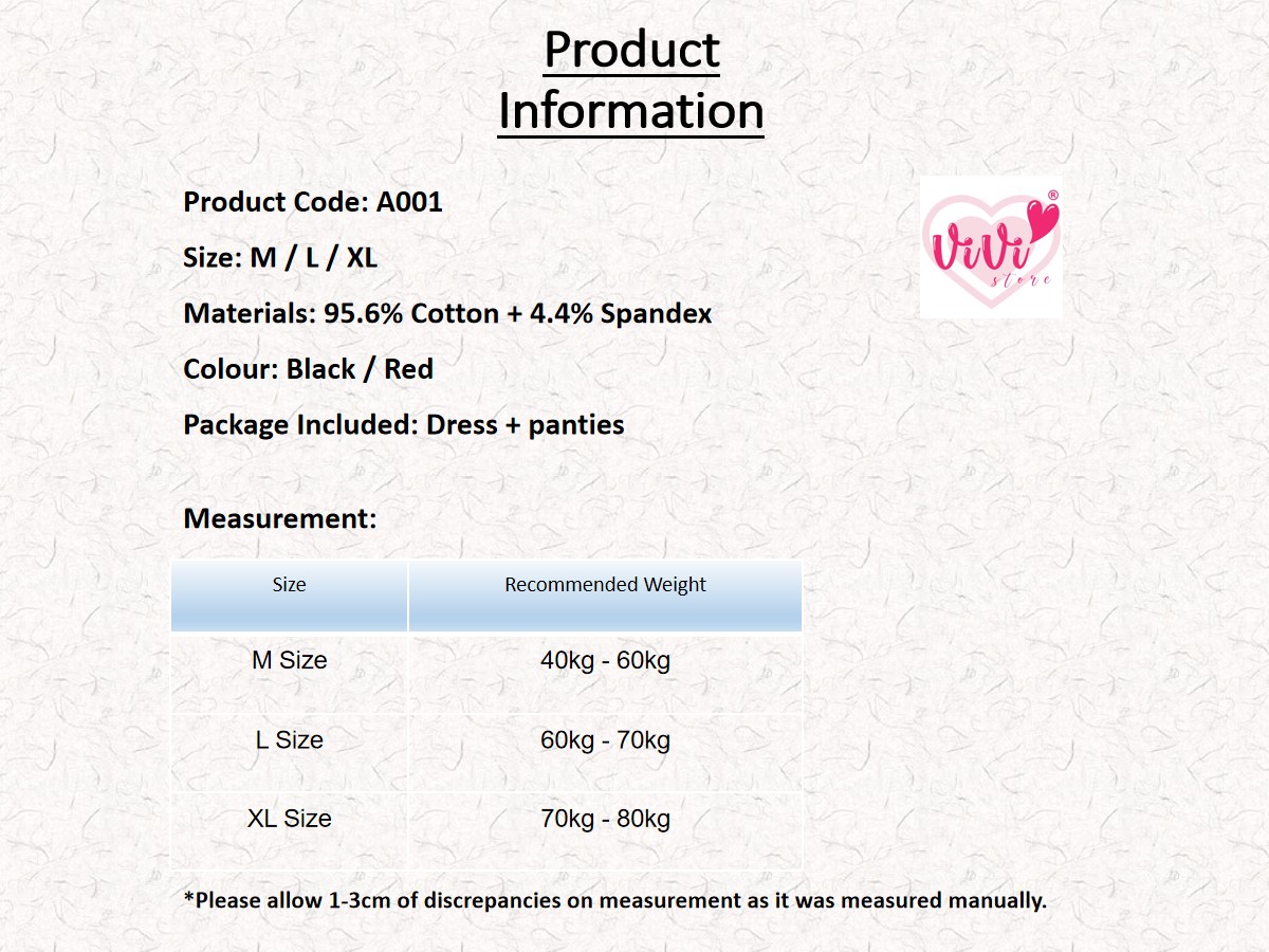 Vivi Sexy Lingerie Plus Size Open Crotch Satin Design Sleepwear Dress Lingerie Malaysia