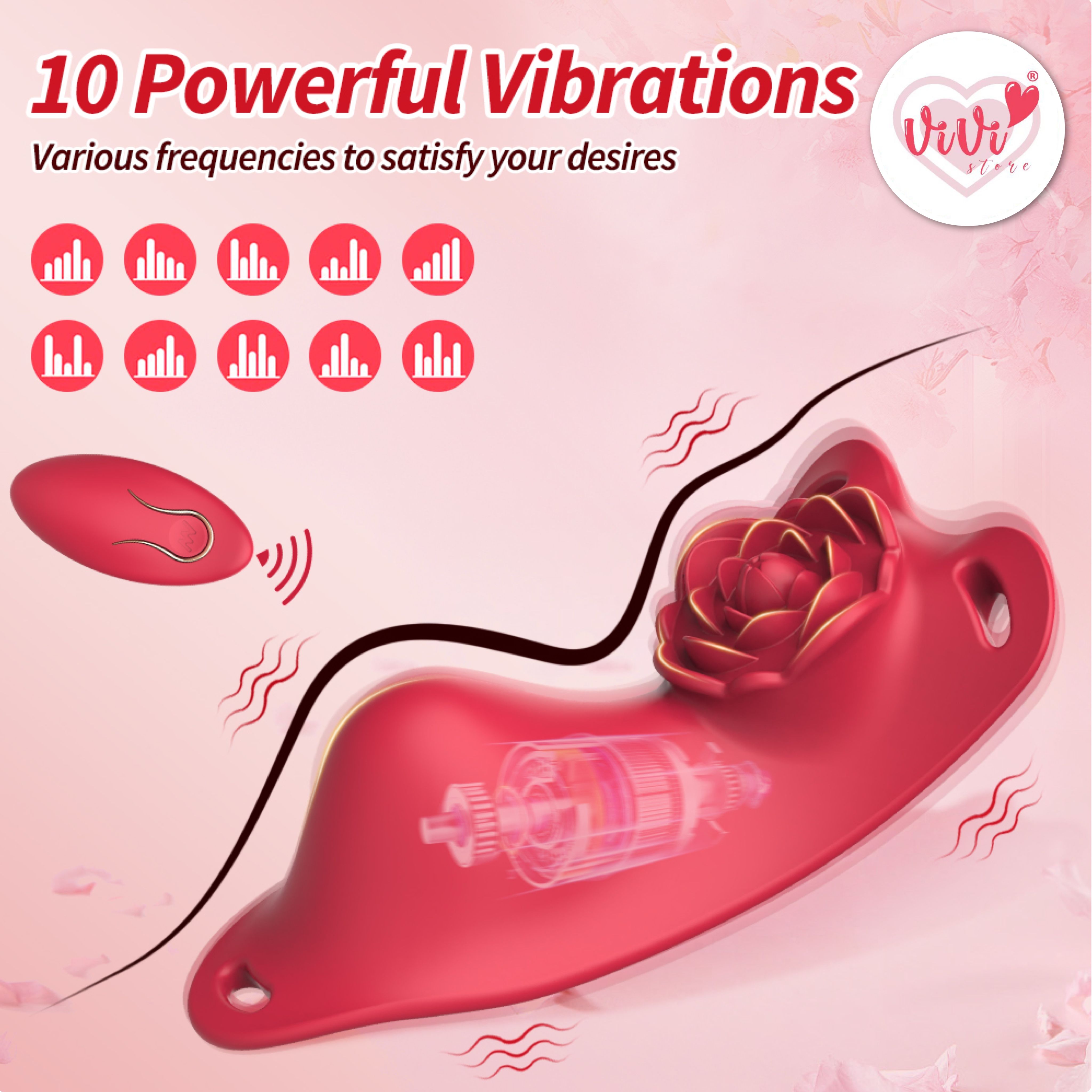 Vivi Rose Wearable Panties Vibrator Remote Control Vibrate Toy Women Adult Toy Malaysia