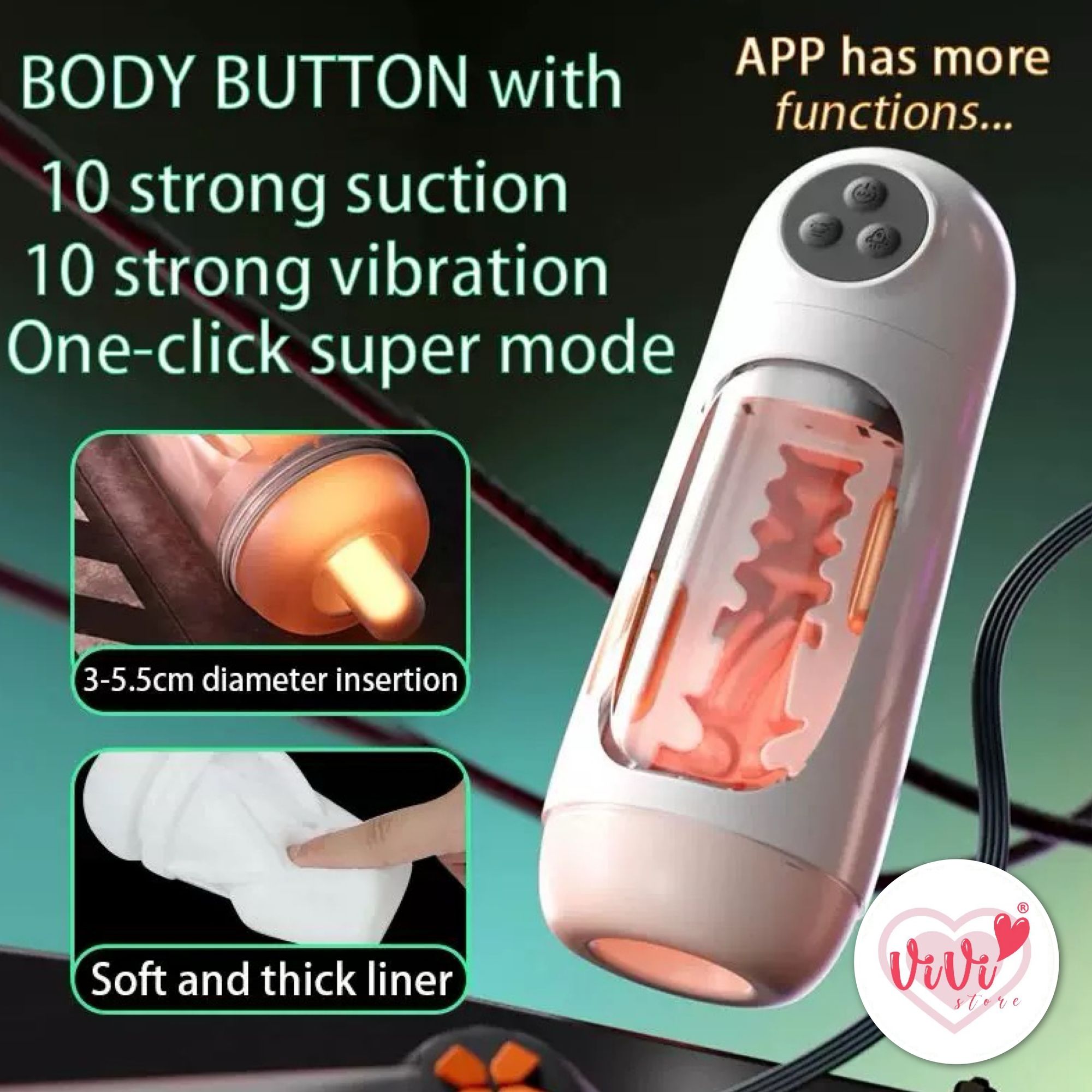 Galaku Bay Plus Pro Max White Automatic Suction Vibration Masturbation Cup Man Adult Toy Malaysia