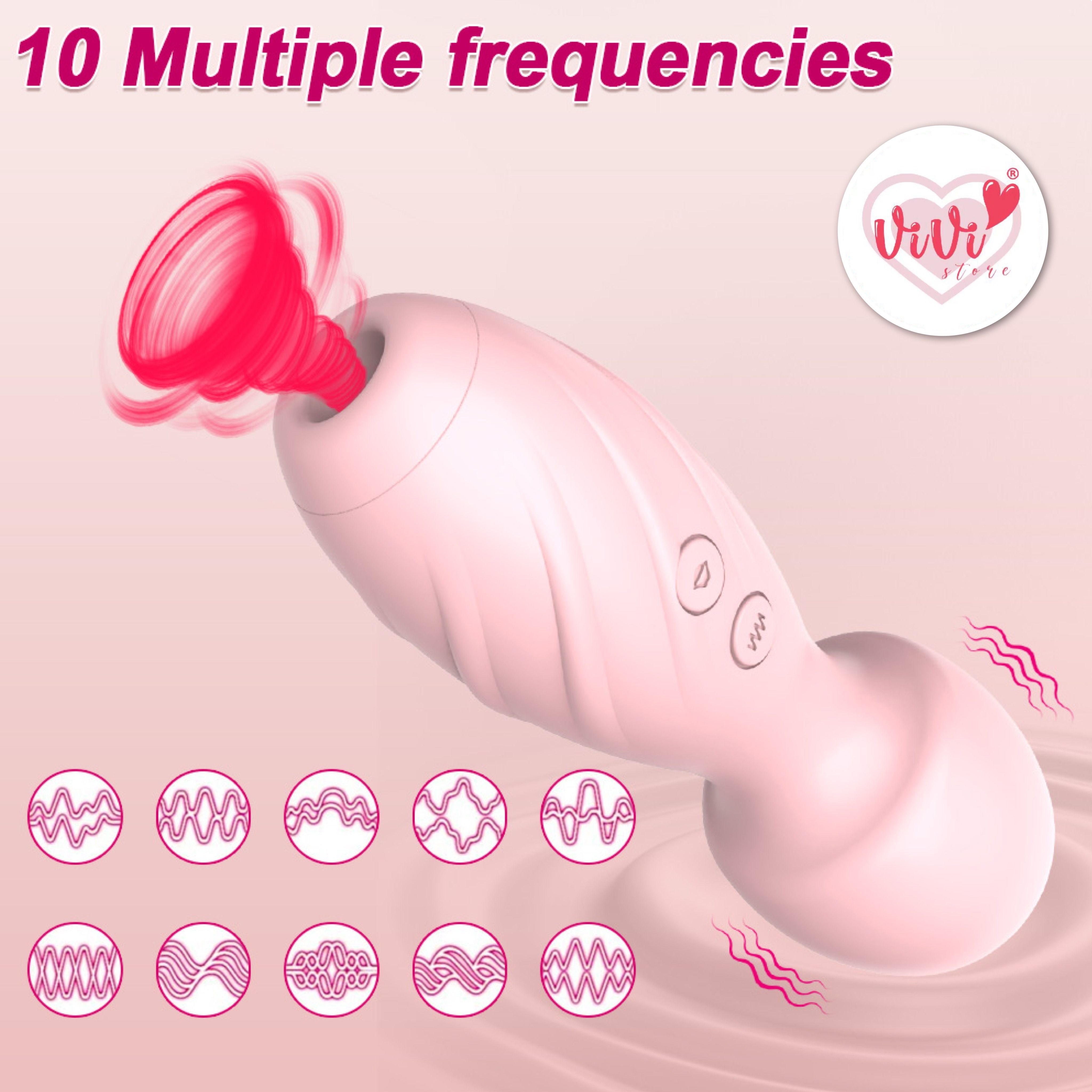 Vivi Moda Mini Sucking Vibrator Dual Head Masturbator Wand Adult Toys for Women Malaysia