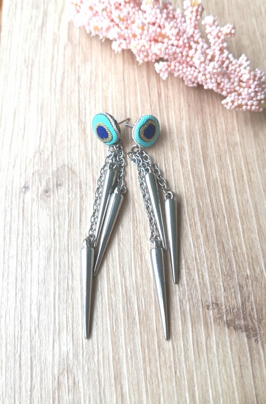 Peacock Upcycled Dangles