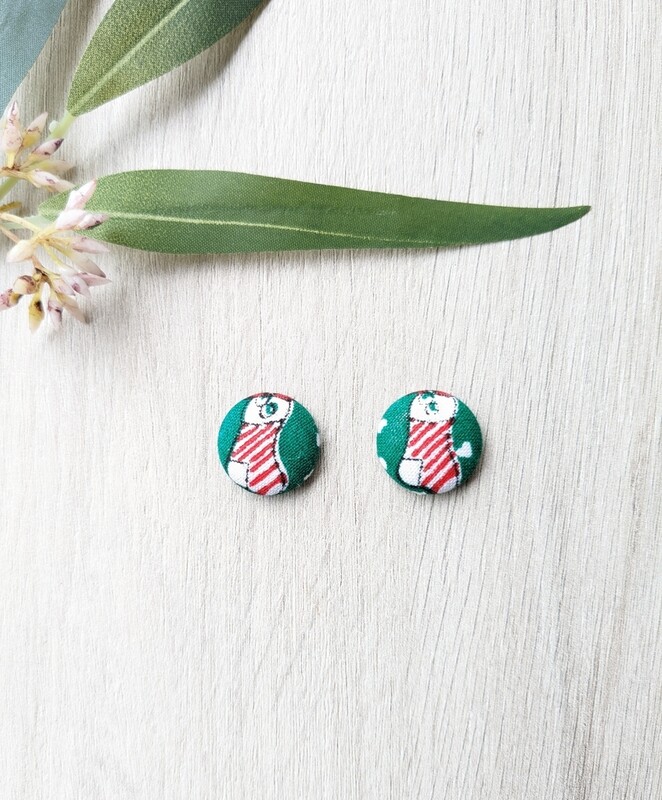 Christmas Stocking Upcycled Studs