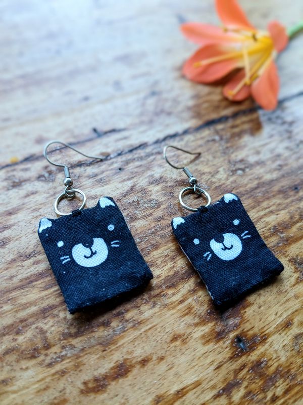 Upcycled Kitten Dangles