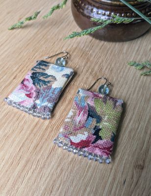 Upholstery Fabric Earrings 
