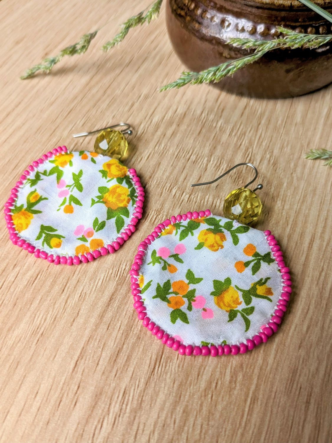 Rose Upcycled Earrings