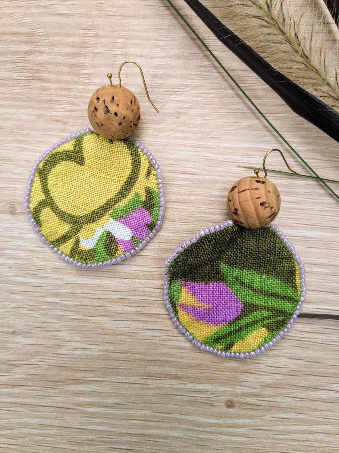 Linen Tea Towel Earrings 