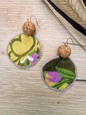 Linen Tea Towel Earrings 