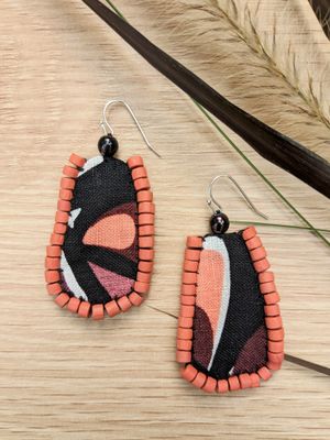 Funky Upcycled Fabric Earrings