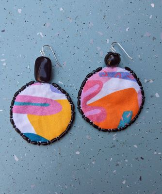 80s Style Upcycled Earrings 