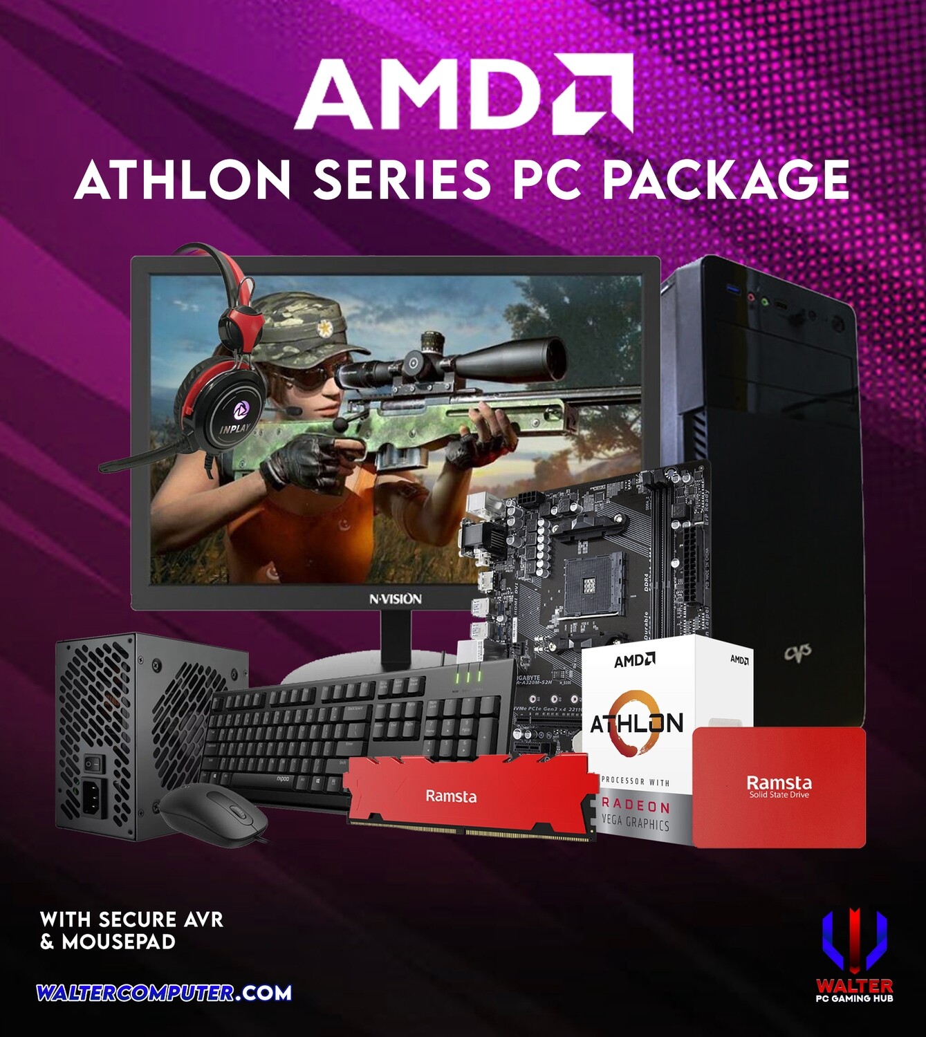 PC Package 3 AMD Athlon 3000G -Entry Level