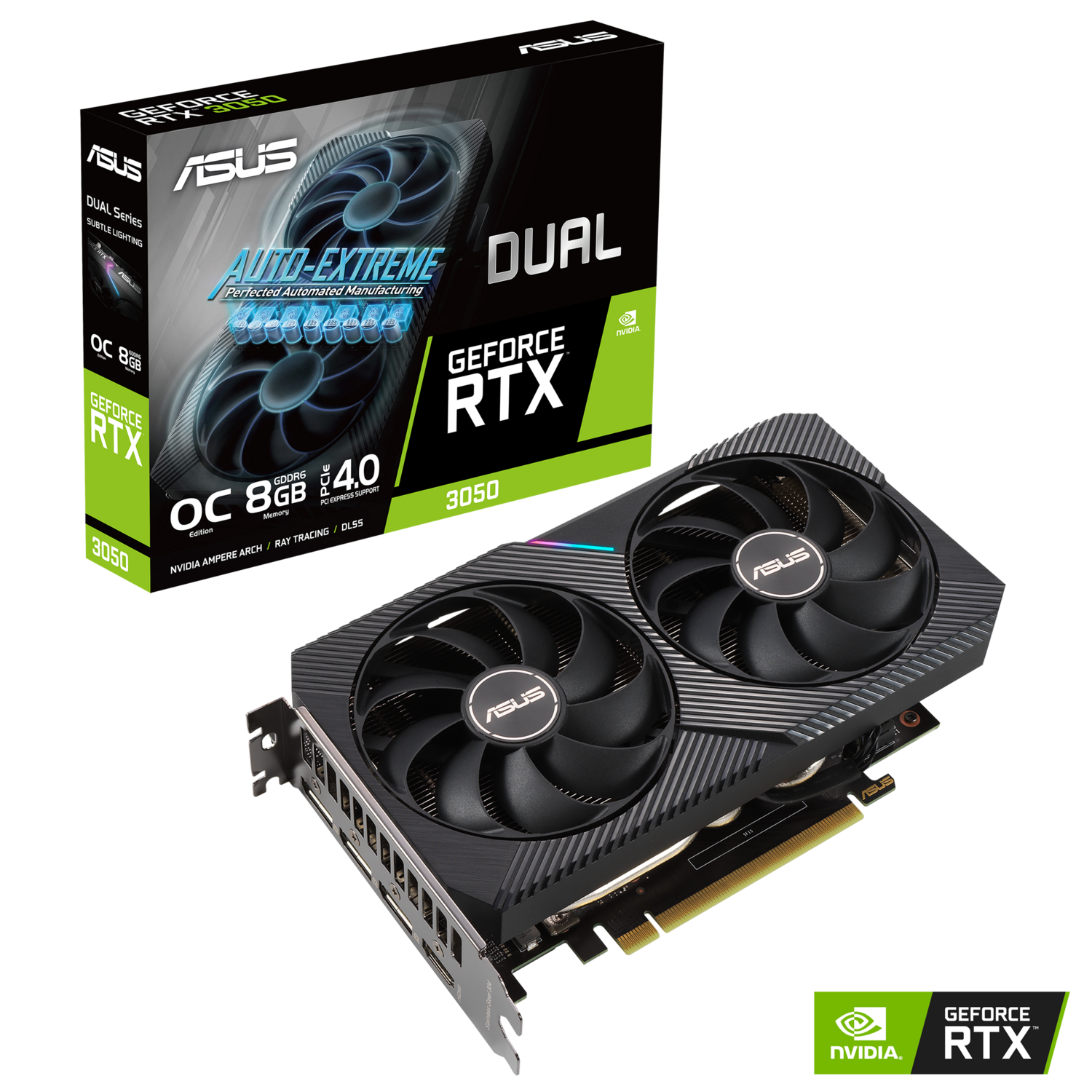 ASUS RTX3050-08G DUAL GRAPHICS CARD