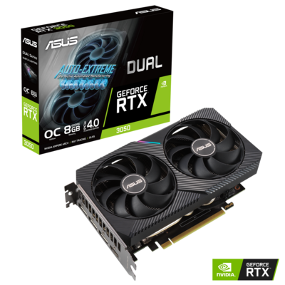 ASUS RTX3050-08G DUAL GRAPHICS CARD
