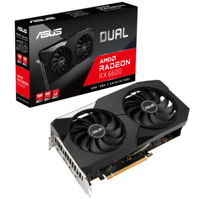 ASUS DUAL RX6600-8GB DDR6 NON OC GAMING GRAPHICS CARD