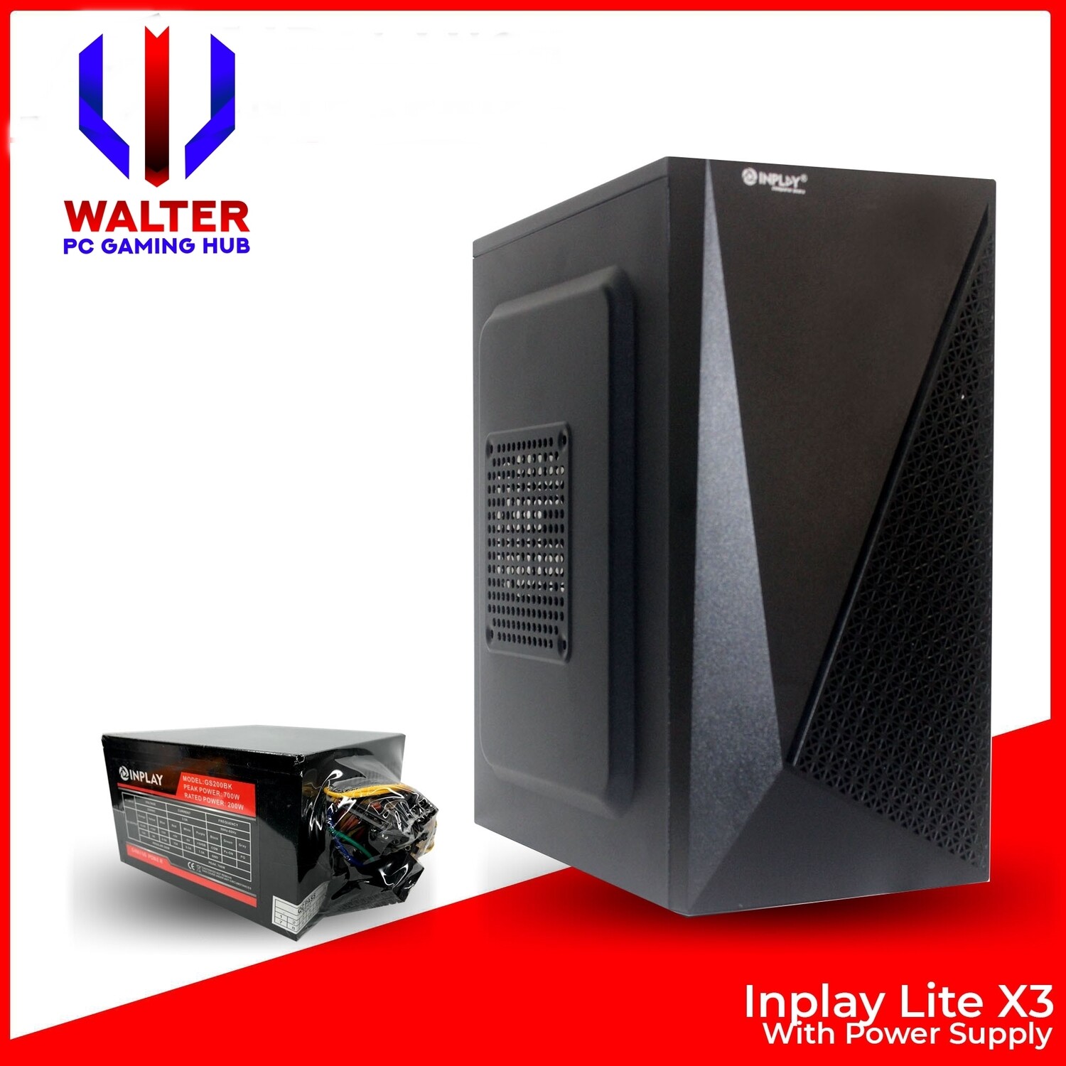 INPLAY LITE X3 PC CASE BLACK W/  GS200 PSU 700W