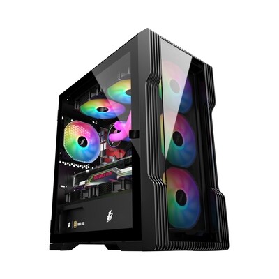 1STPLAYER TRILOBITE TG-3 MID TOWER GAMING W/ TG SIDE & FRONT/ M-ATX Black