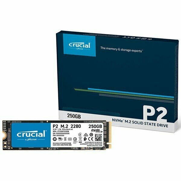 CRUCIAL P2 NVME PCIE M.2 2280SS SSD ( 250GB | 500GB | 1TB | 2TB )