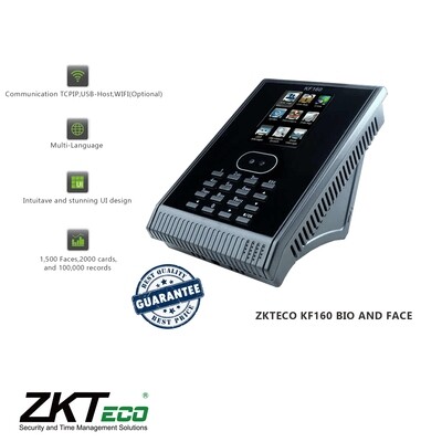 ZKTECO KF160 Biometrics Face Recognition, Attendance and Basic Access Control.