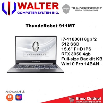 THUNDEROBOT i711th gen/Win 10 PRO/16gb/15.6"/512gb SSD/3050