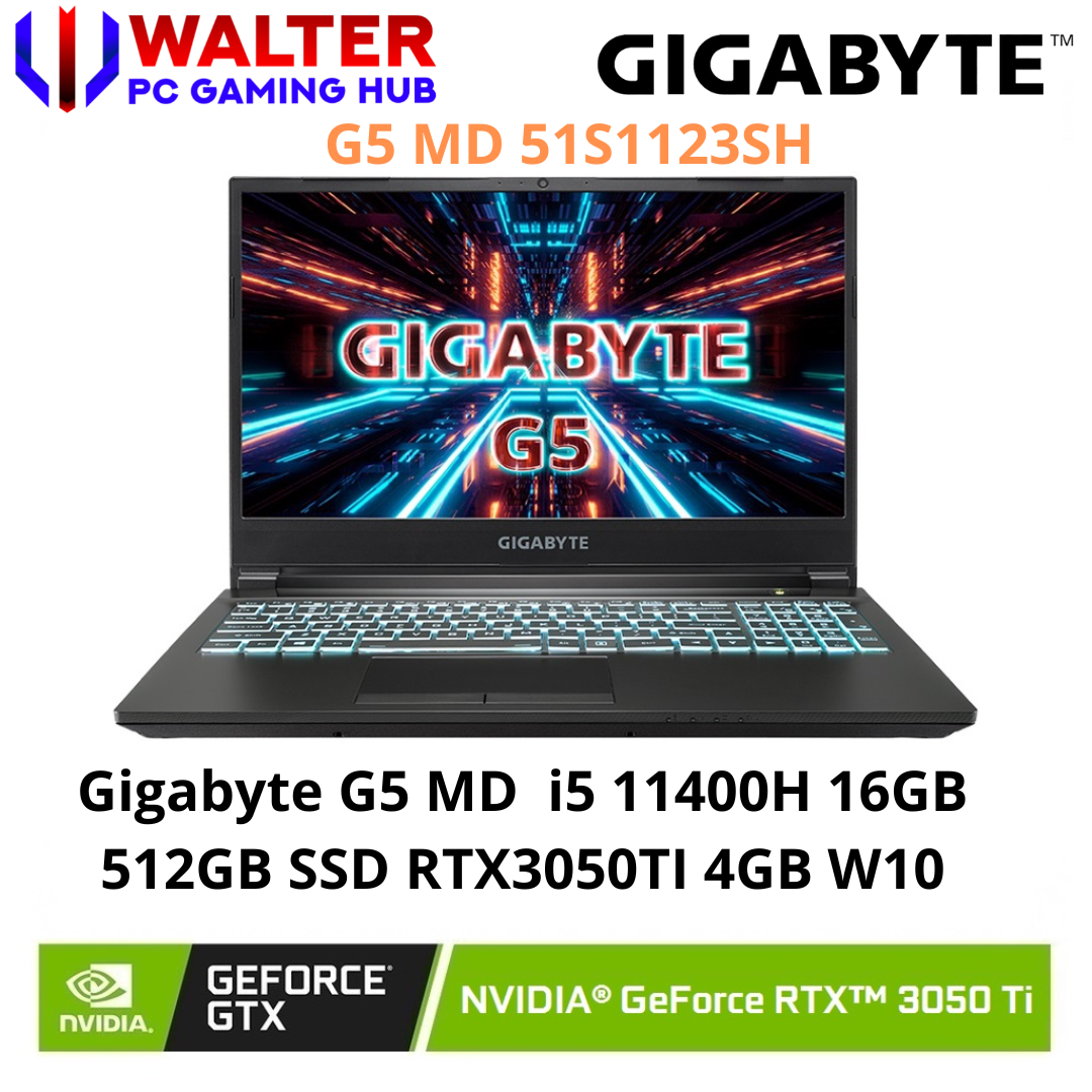 Gigabyte G5 MD  i5 11400H 16GB 512GB SSD RTX3050TI 4GB W10