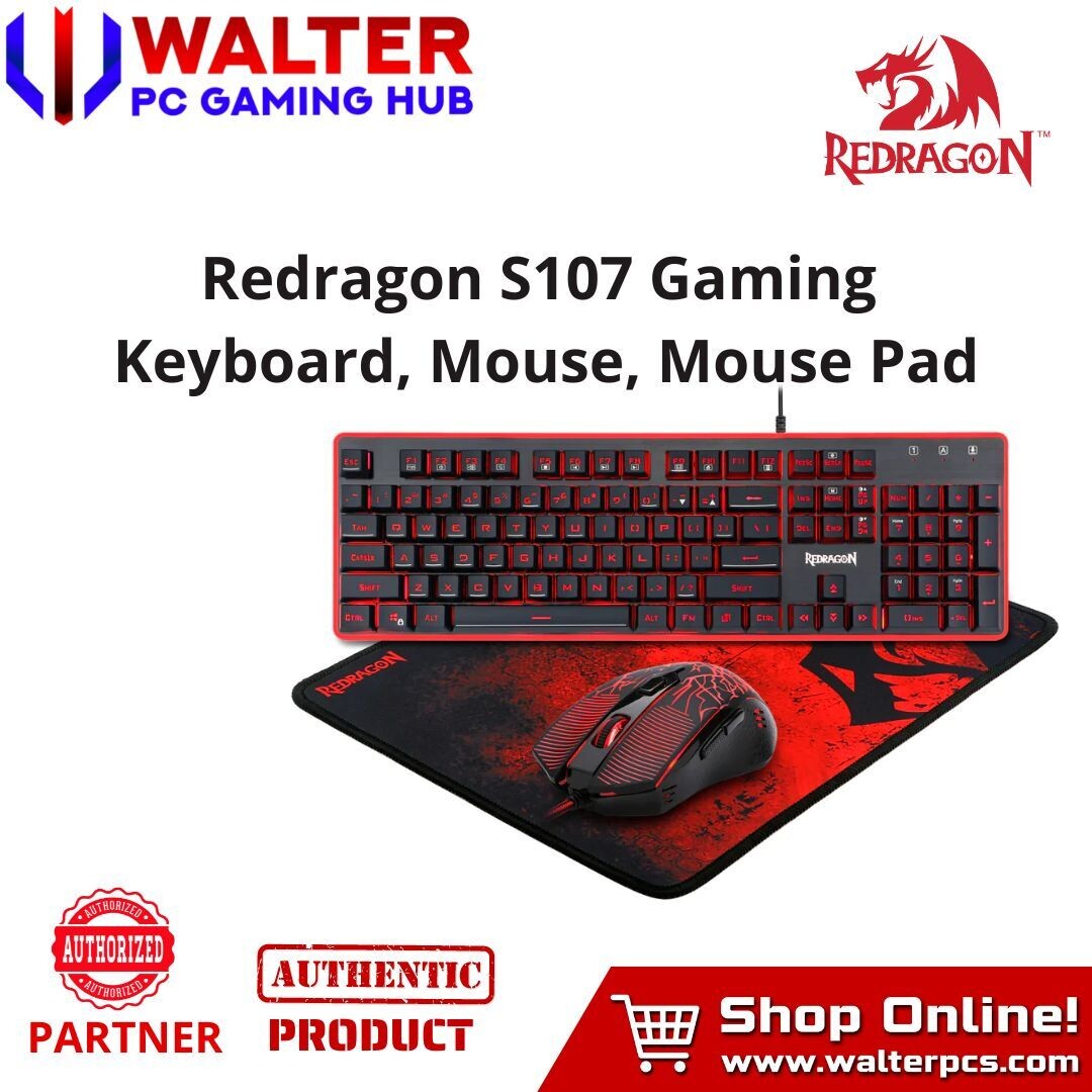 Redragon S107 Essentials 3n1Key., mouse ,mousepad