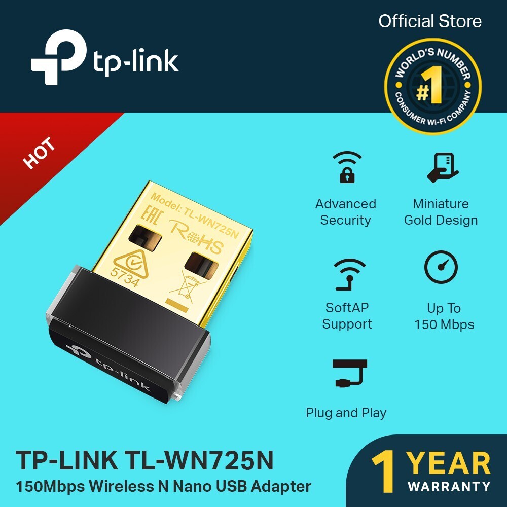 TPLINK TL-WN725N Wireless N Nano USB Adapter
