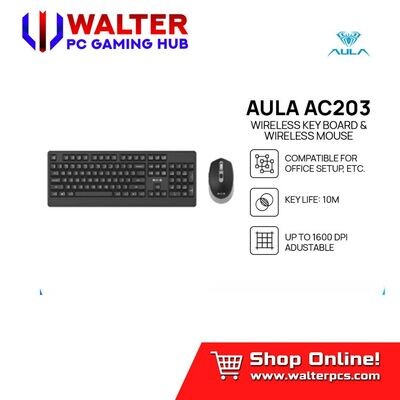 Aula AC203 2.4GHz Wireless Keyboard and Mouse Combo