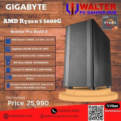 ​AMD Ryzen 5 5600g  a520 128ssd 500gb hdd 16gb ddr4 rgb
